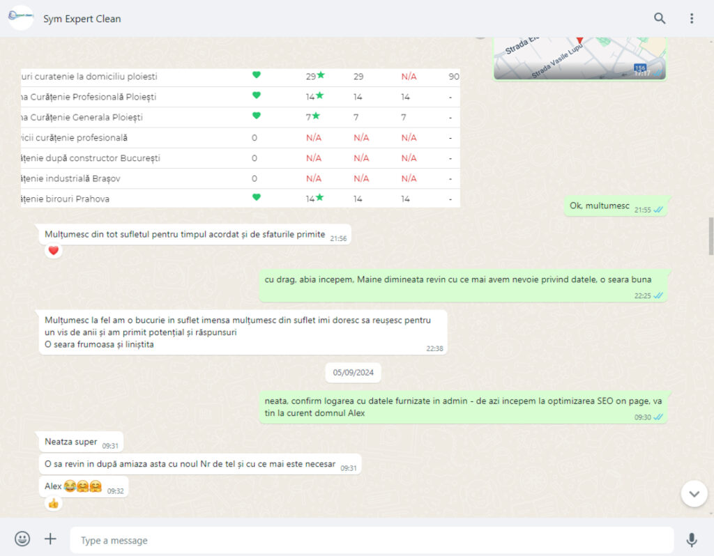 discuții cu clienții 